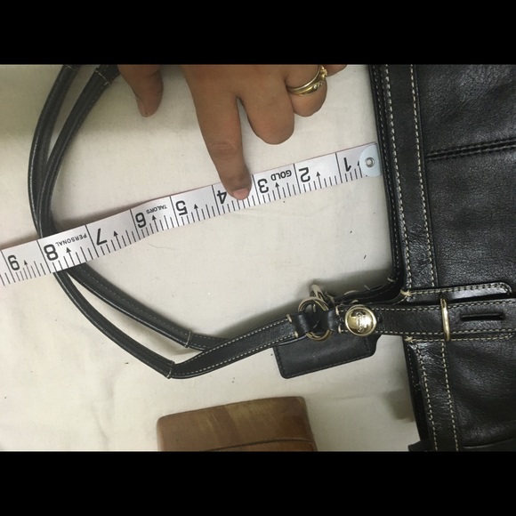 Authentic Coach Hamptons Laguna Large Black Leather Tote - Picture 14 of 14